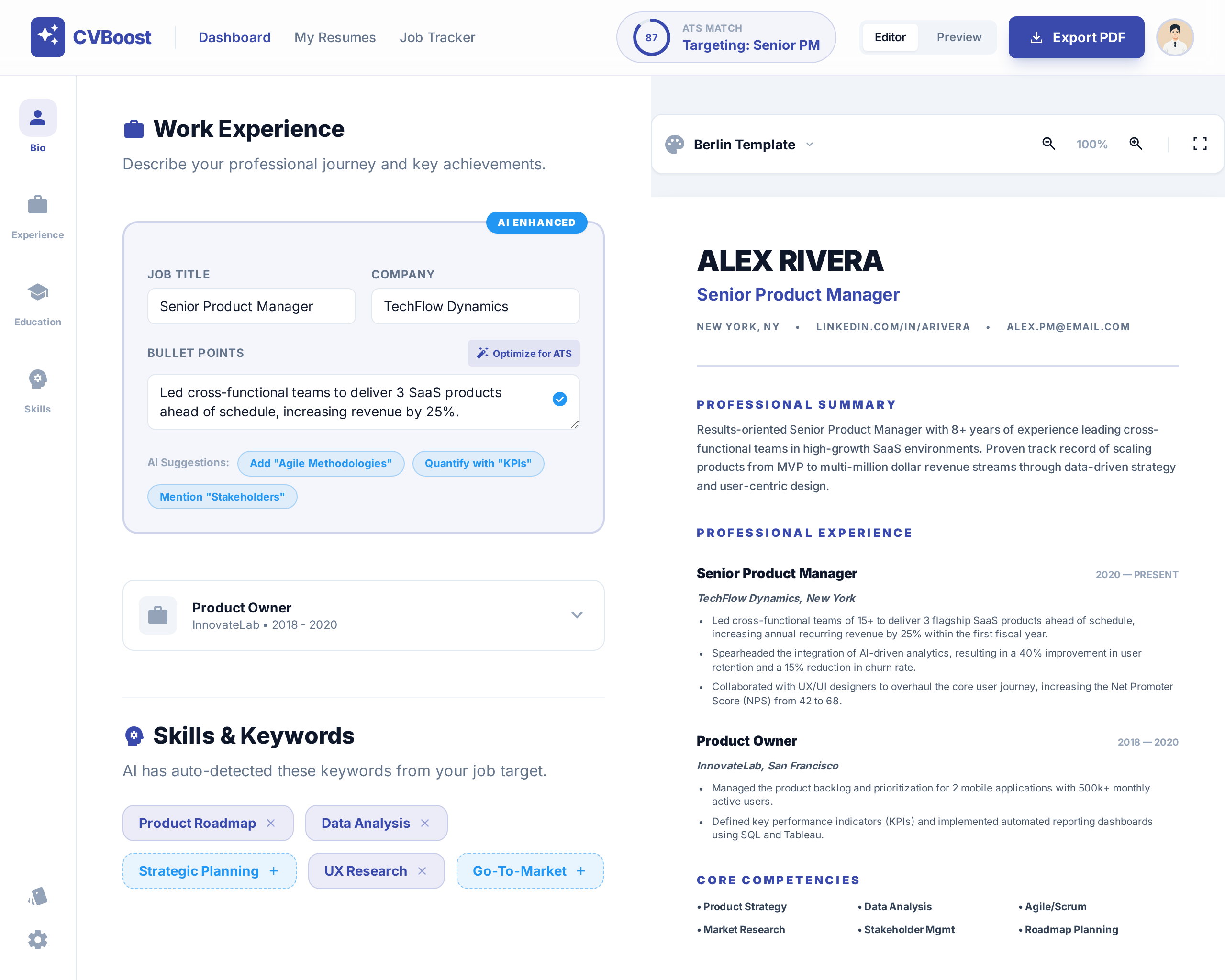 CVBoost — AI-Powered CV Builder